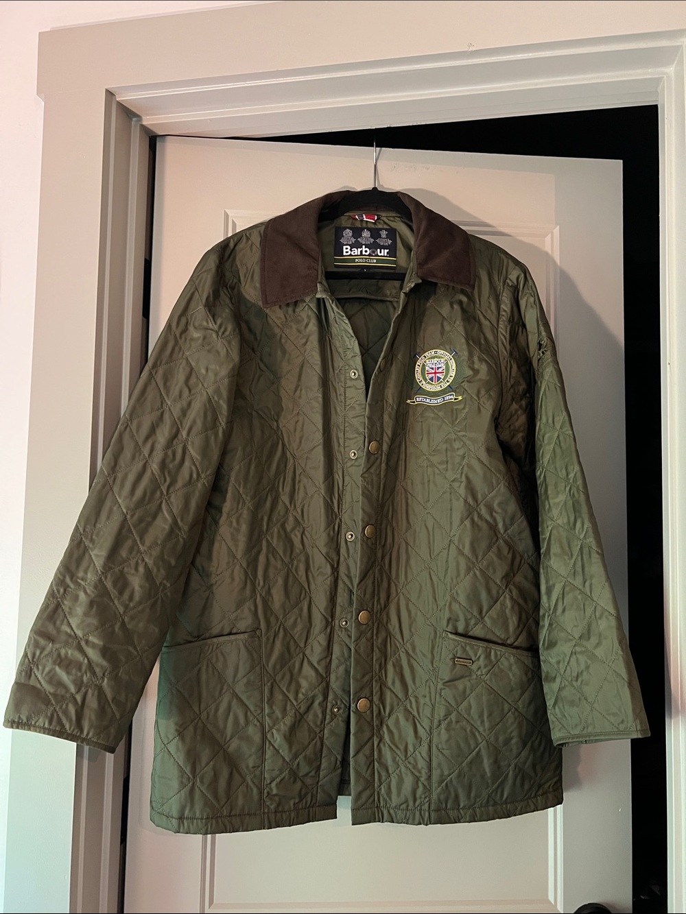 Barbour Polo Club Olive Green Quilted Jacket